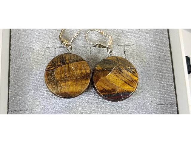 СЕРЕЖКИ З НАТУРАЛЬНИМИ КАМІНЦЯМИ