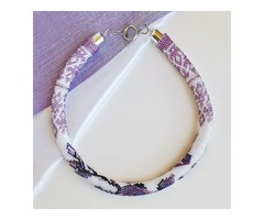 Прикраса із бісеру кольє-джгут 