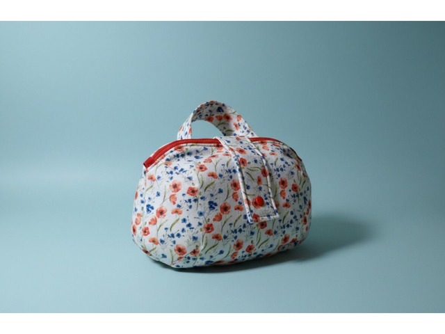 Фетрова сумка-клатч ручної роботи з принтом «Маки та волошки»  Яскравий літній аксесуар