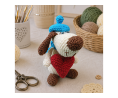 Мила собачка із сердечком, романтичний подарунок Handmade.