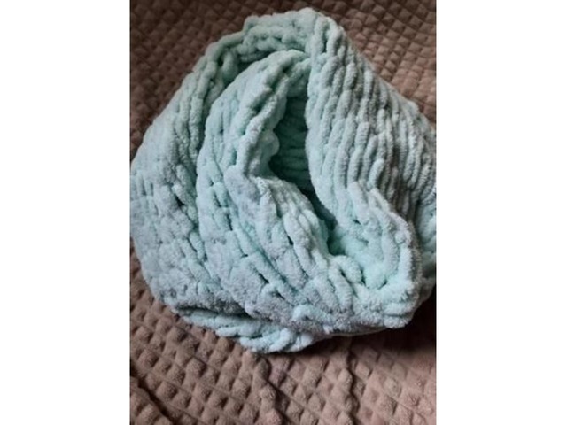 Плюшевый шарф-снуд handmade