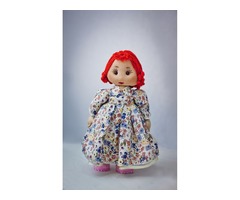 Интерьерная кукла ручной работы с рыжими волосами (на заказ)
