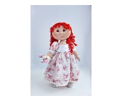 Интерьерная кукла с рыжими волосами, куклы ручной работы