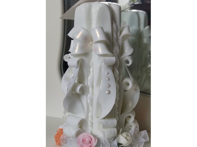 Свеча резная  ручной работы "Невеста" 17 см