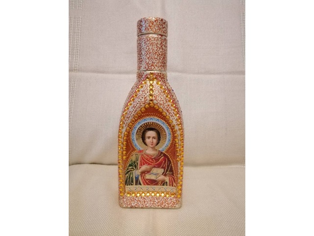 Бутылка декоративная для священной воды "Николай Угодник"