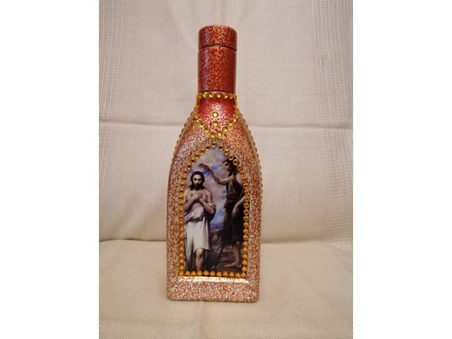 Бутылка декоративная для священной воды "Крещение Иисуса Христа"