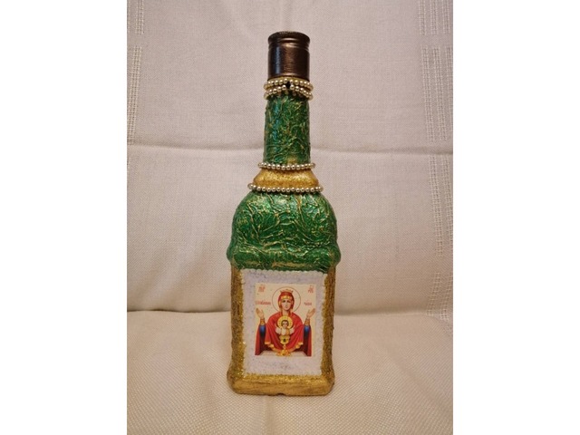 Бутылка декоративная для священной воды "Царица Небесная"