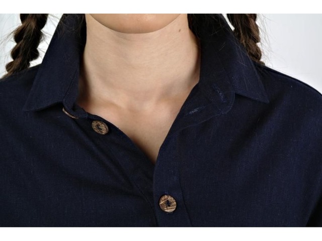 Женская льняная рубашка, туника из льна, льняная блузка для офиса