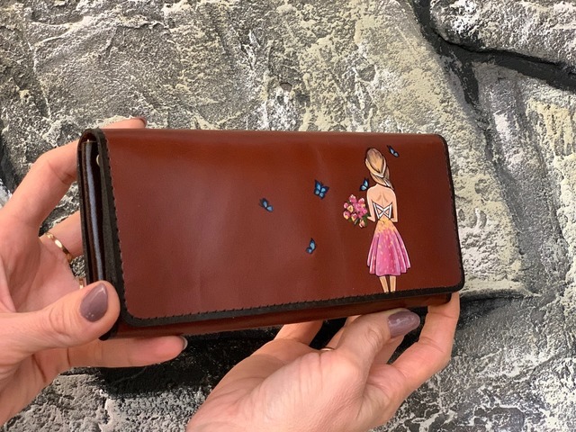 Шкіряний гаманець ручної роботи