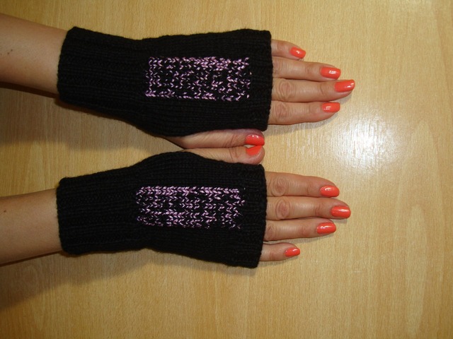 Теплые красивые митенки перчатки без пальцев