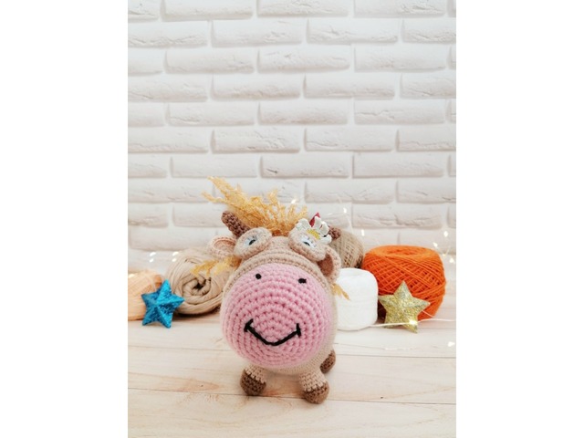 Игрушка коровка, мягкая игрушка для детей и взрослых, подарок на год быка
