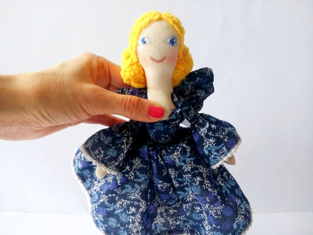 Интерьерная текстильная кукла в стиле тильда