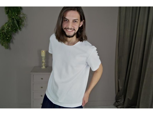 Мужская льняная футболка, мужская футболка из льна