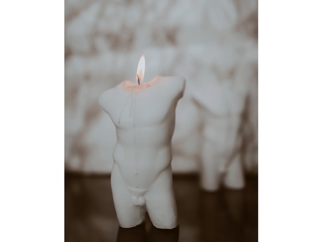 Соевая свеча мужское тело 15 см