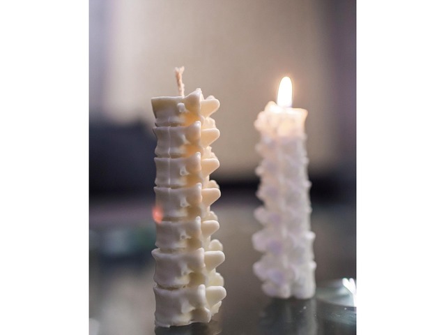 Набор Из 5 свечей «Женский и Мужской торс , кубик , позвоночник , Давид »