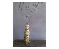 Деревянная ваза для сухоцветов