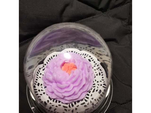 Подарочное мыло ручной работы "Роза в куполе"