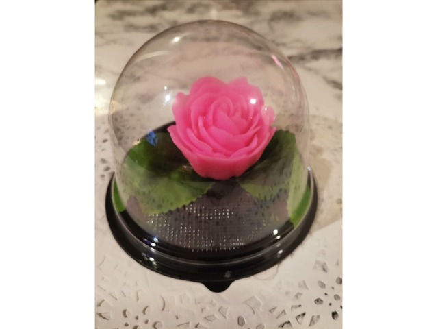 Подарочное мыло ручной работы "Роза в куполе"