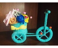 Велосипед с цветами ручной работы