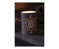 Светильник керамический настольный, ночник, Лотос
