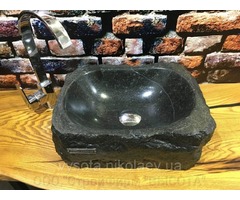 Раковина з натурального граніту (клеєний камінь) Classic black