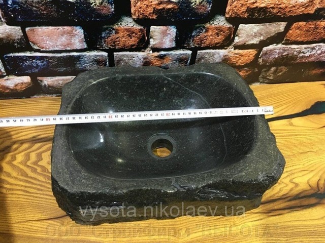 Раковина з натурального граніту (клеєний камінь) Classic black